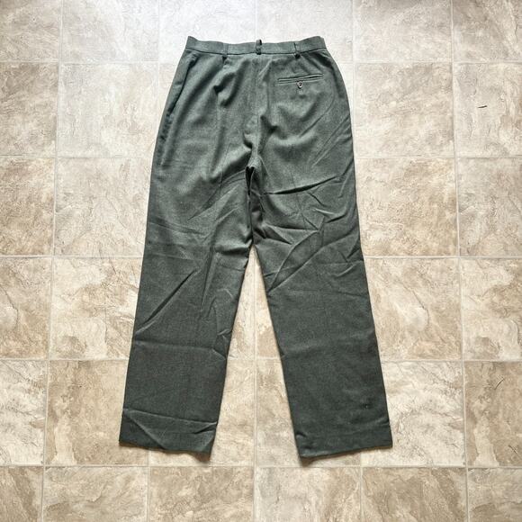 Vtg Lauren Ralph Lauren Wool Blend Pants 8 Green Formal Career Classic Old Money - Picture 3 of 6